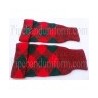 Red Green Diced Pipe band Hose Tops - Half Hoses