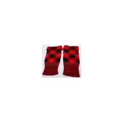 Red Black Pipers Drummers Hose Tops - Half Hoses