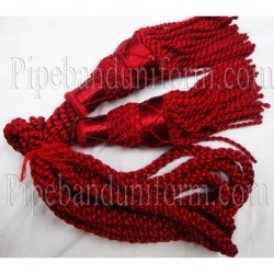 Maroon Pipe Band Highland Bagpipe Drone Silk Cord