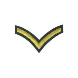 Lance Corporal 1 Stripe Hand Embroidered Chevron Badge