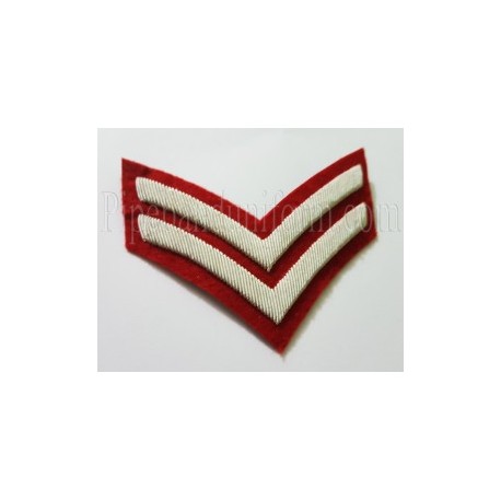 Corporal Stripes Hand Embroidered Chevron Badge