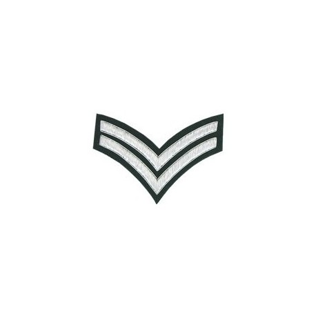 Corporal Stripes Hand Embroidered Chevron Badge