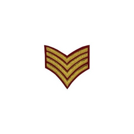 Major Stripes Hand Embroidered Badge