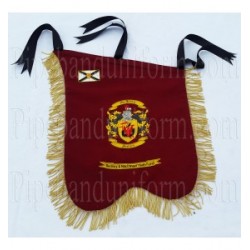 Custom Made Hand Embroidered Maroon Pipe Band Banner