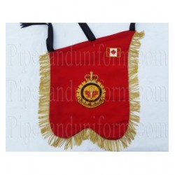 Custom Made Hand Embroidered Red Pipe Band Banner