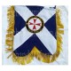 Custom Made Hand Embroidered Blue Scottish Knight Banner