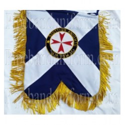 Custom Made Hand Embroidered Blue Scottish Knight Banner