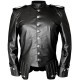 Black Leather Doublet Uniform Jacket
