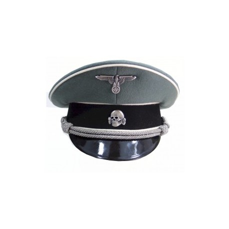 German Waffen SS Grey Officer Visor Cap