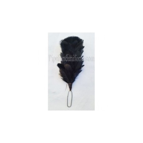 Black Glengarry Hats Feather Hackle / Plums