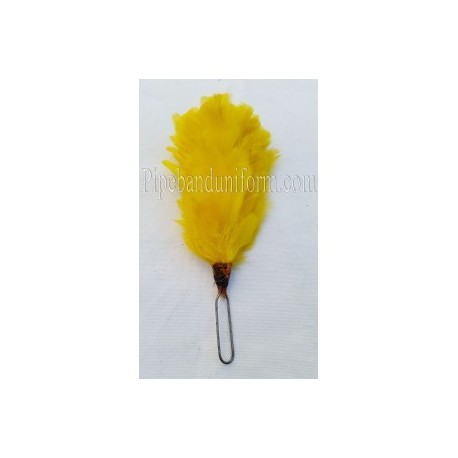 Yellow Feather Hats Hackle / Glengarry Plums