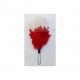 White - Red Feather Glengarry Hats Hackle / Plums