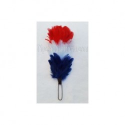 Red - White - Blue Feather Hackle / Plums