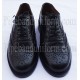 Pipe Major Black Leather Ghillie Brogue Shoes