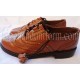 Military Brown Leather Band Ghillie Brogue Shoes