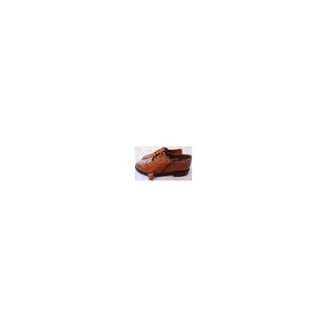 Military Brown Leather Band Ghillie Brogue Shoes